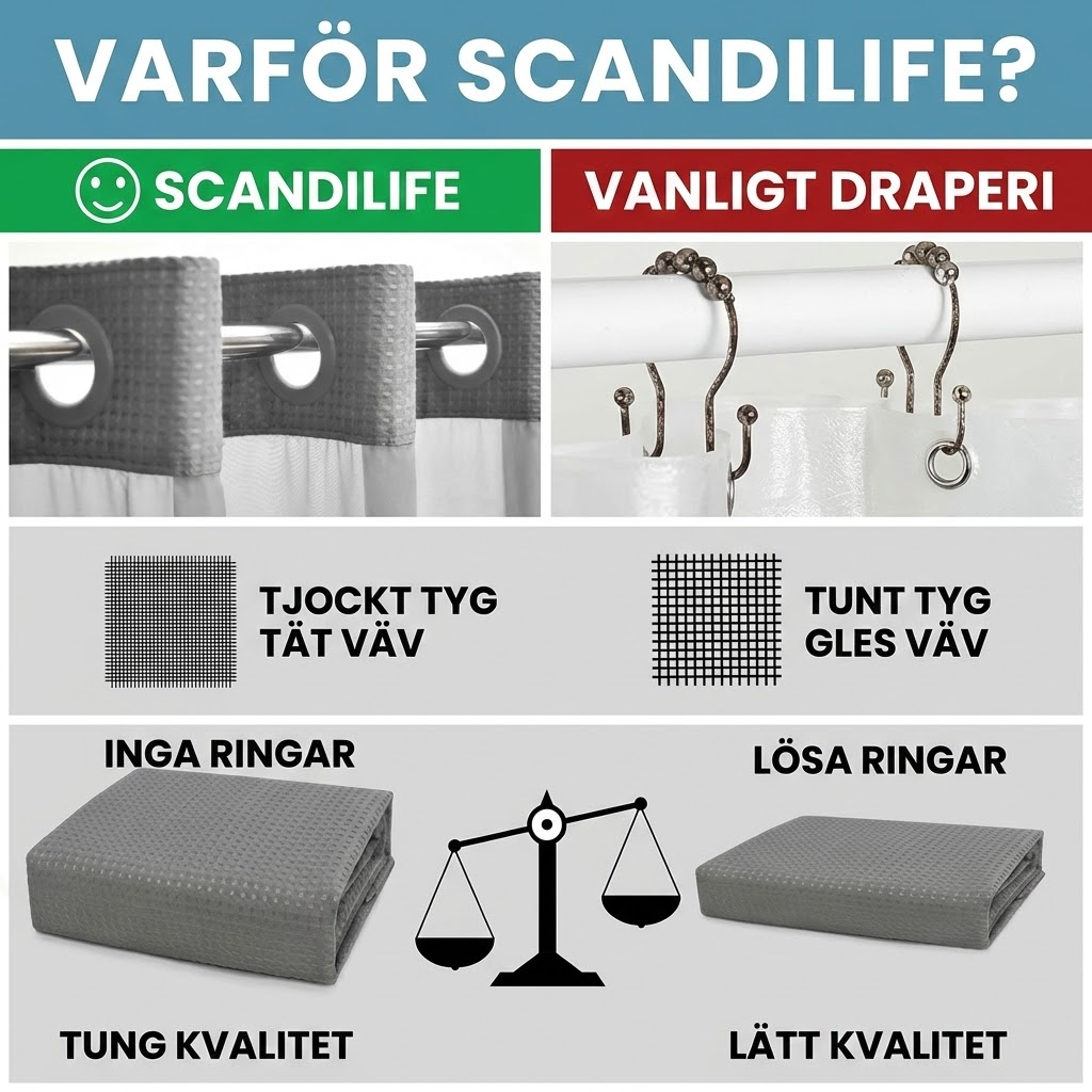 ScandiLife™ SmartDraperi – Avtagbart innerfoder