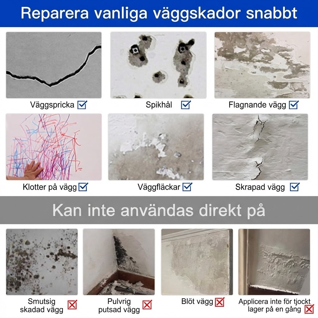 SnabbSpackel™ Fixa väggen själv – snabbt och smidigt (2-Pack)