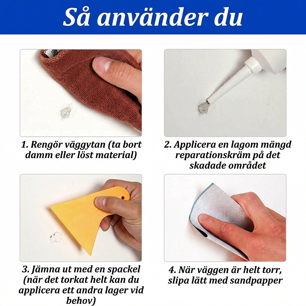 SnabbSpackel™ Fixa väggen själv – snabbt och smidigt (2-Pack)