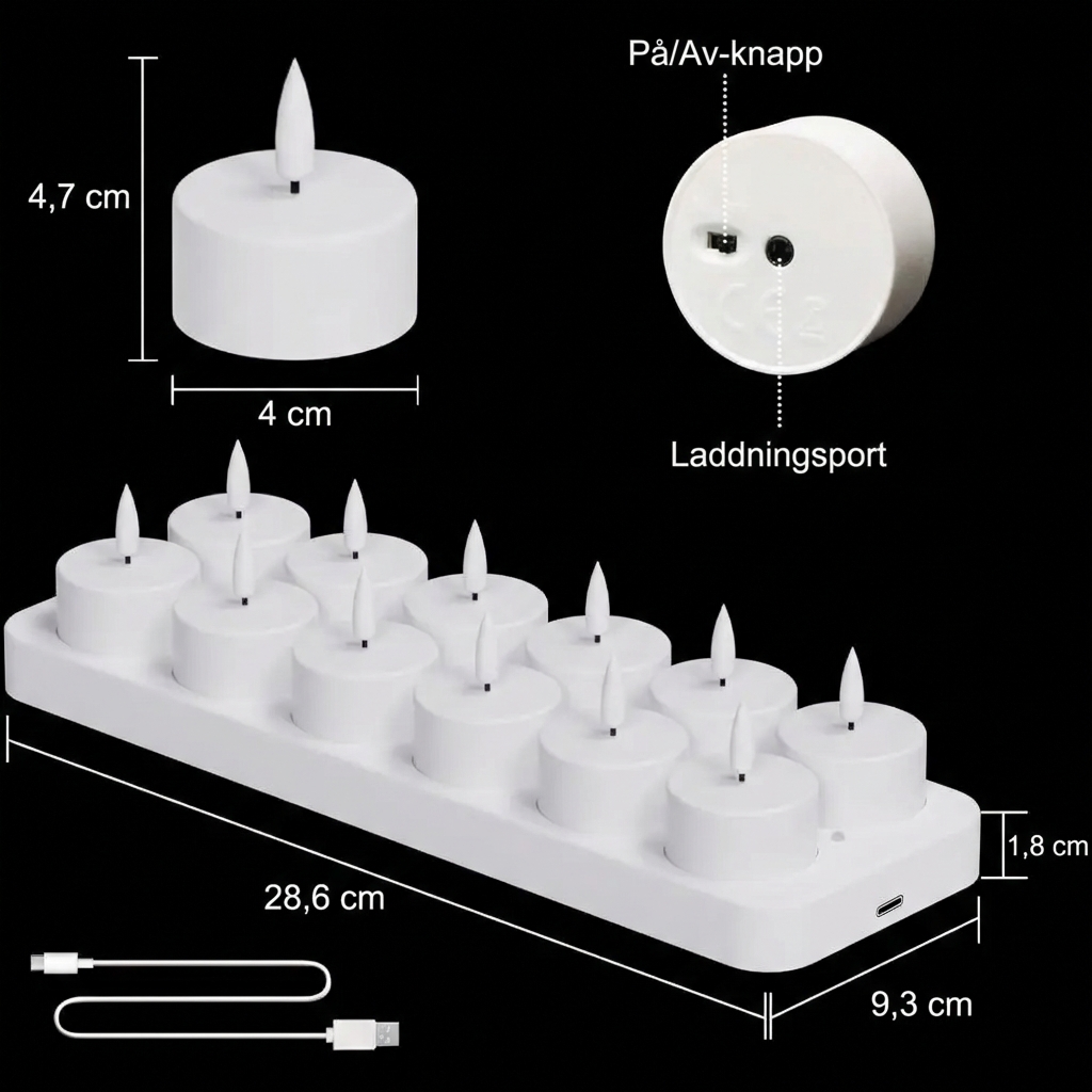 Uppladdningsbara Värmeljus – Skapa mys utan oro för brandrisk