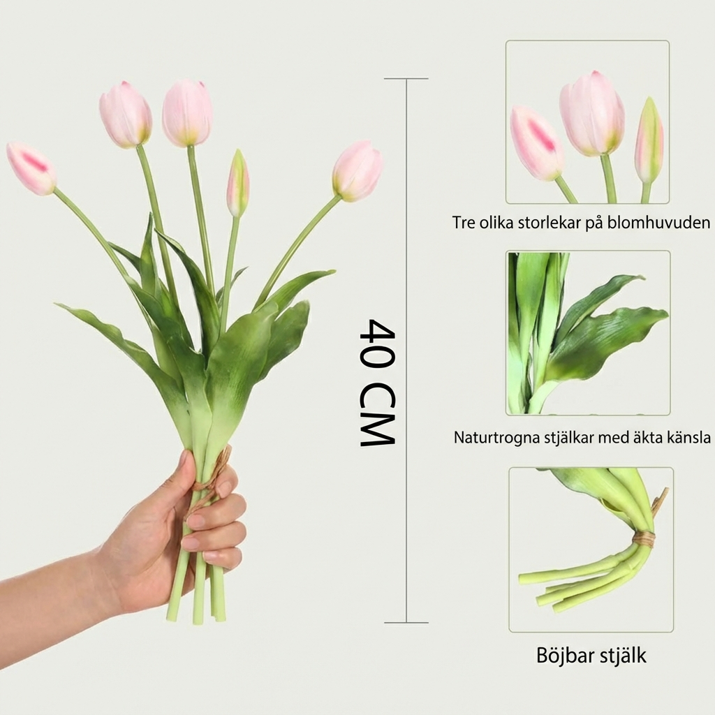 Vårblom™ – Naturtrogen Tulpanbukett