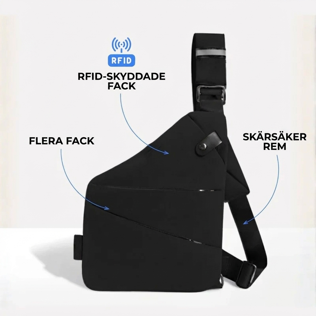 Stöldsäker Crossbody-väska