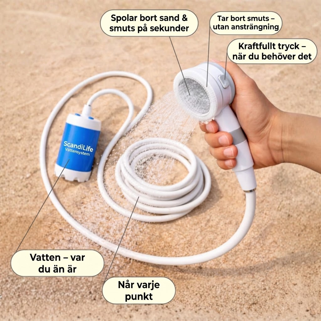 ScandiLife™ Portabel handkran med Slang & Munstycke