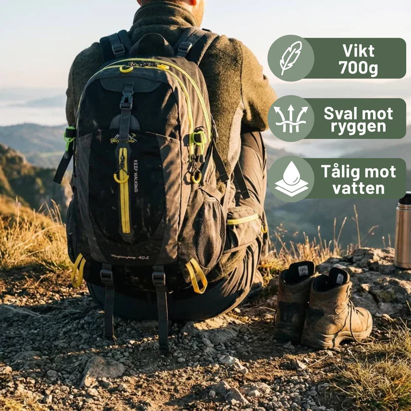Allroundryggsäck 40L – Perfekt för vandring, jobb och resor