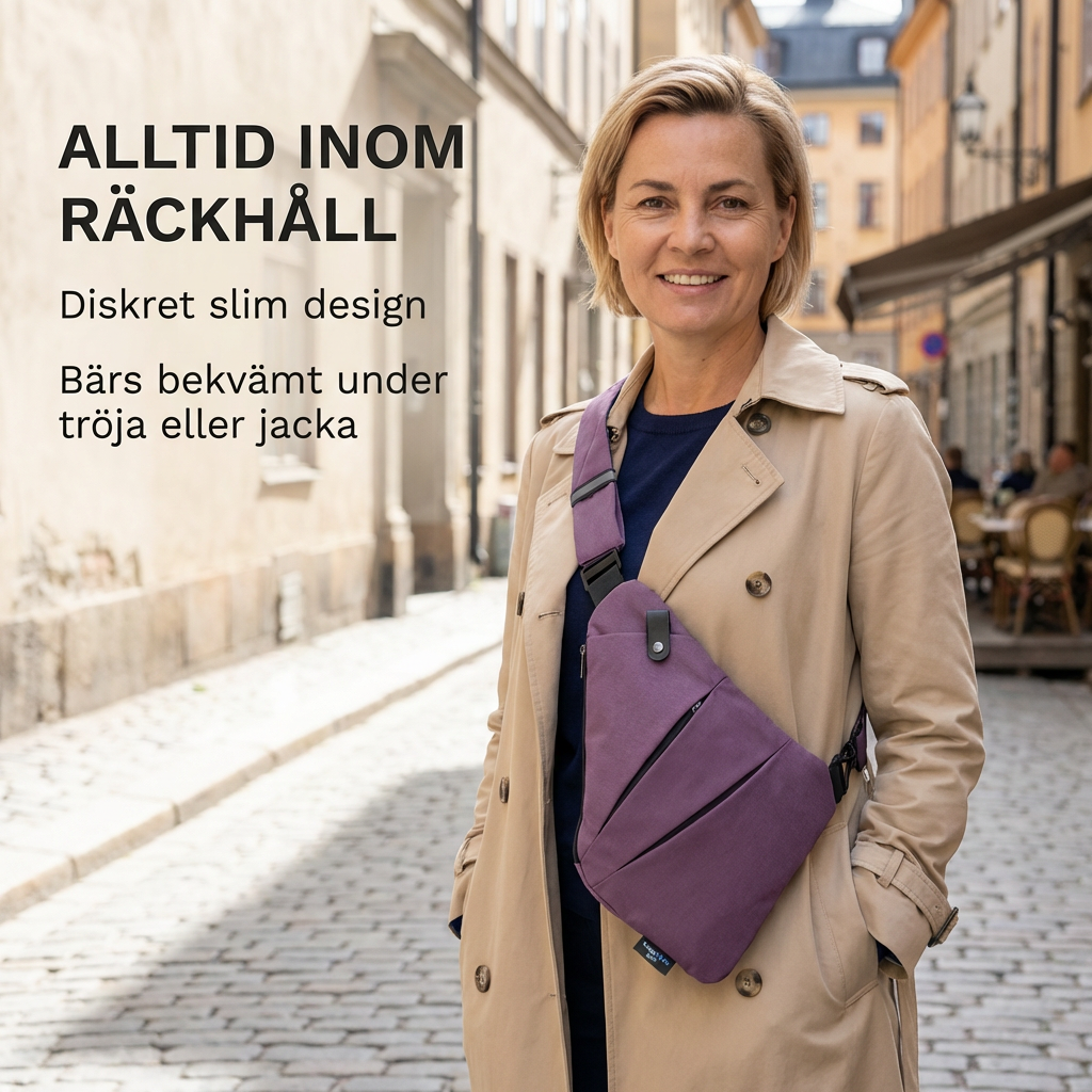 Stöldsäker Crossbody-väska