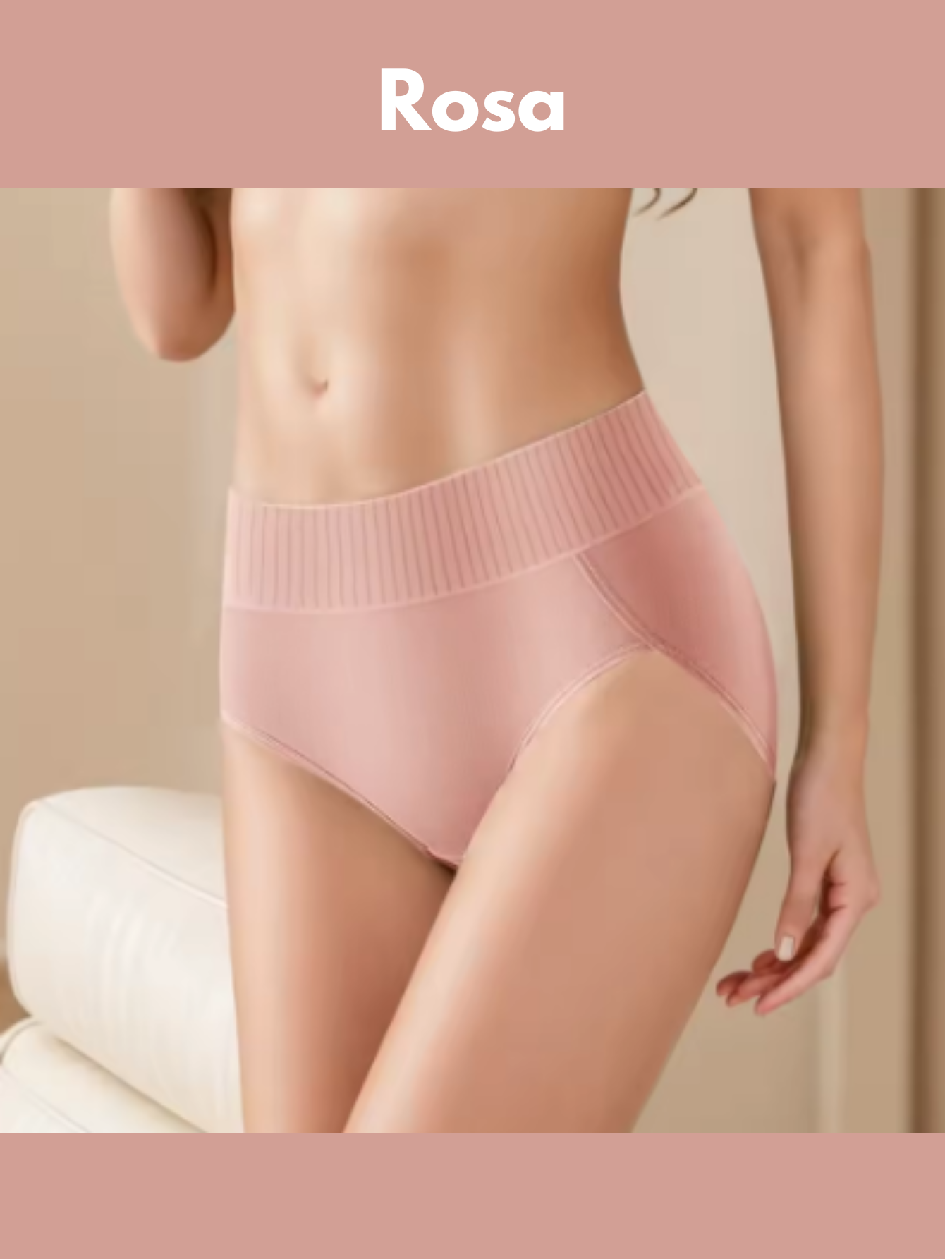 Högmidjade stretchiga underkläder för kvinnor - Mjuka bomullstrosor