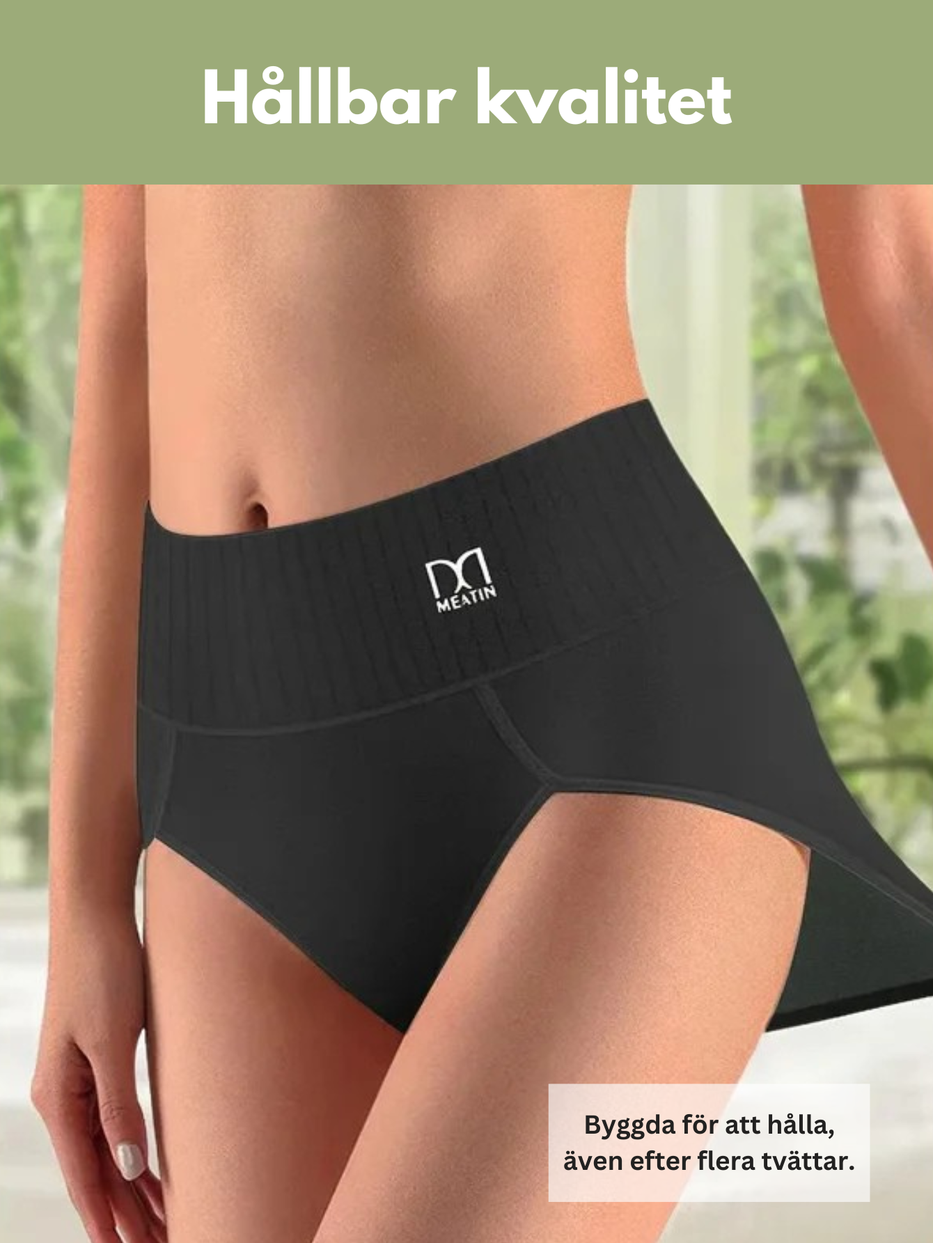 Högmidjade stretchiga underkläder för kvinnor - Mjuka bomullstrosor