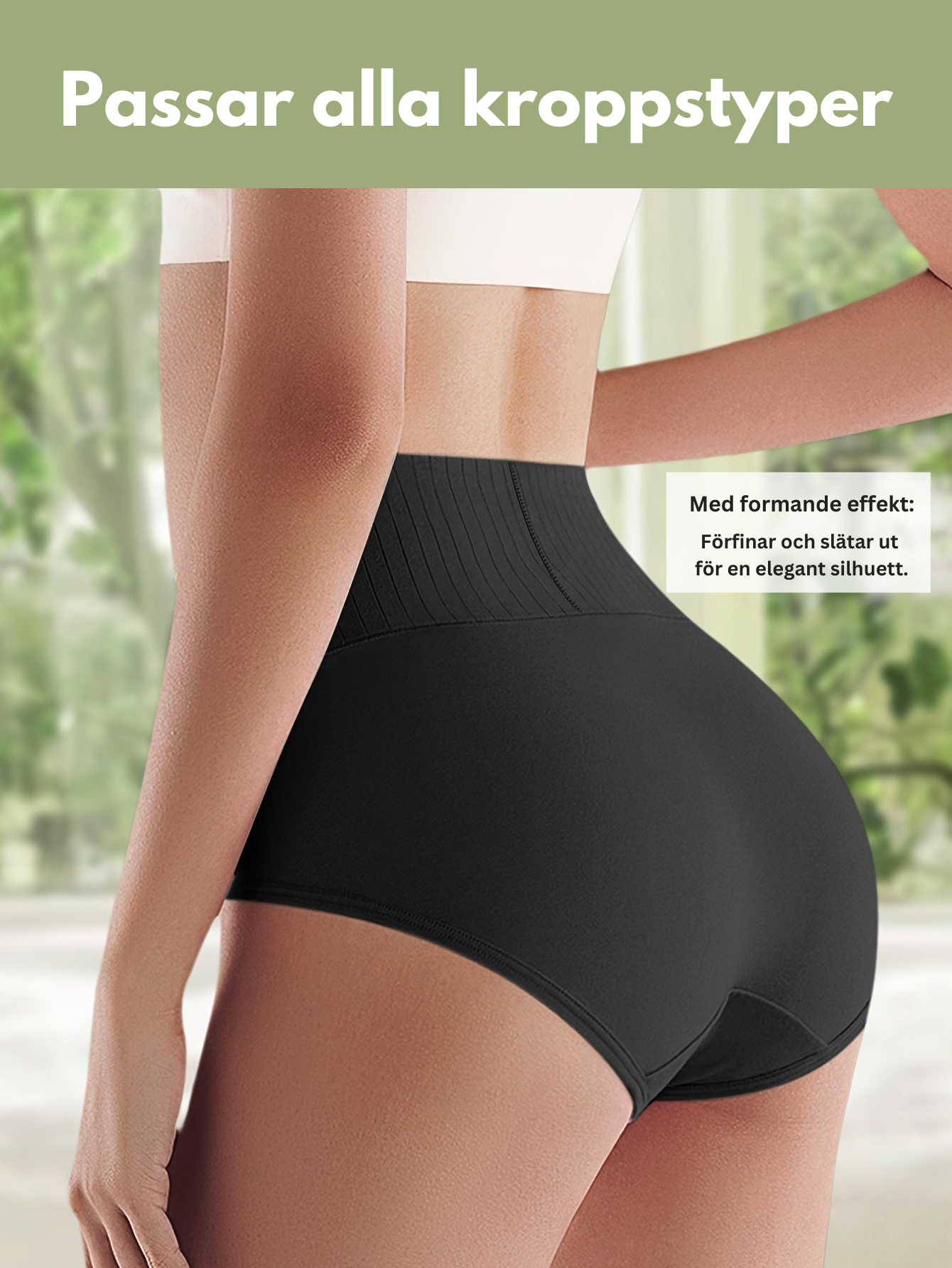 Högmidjade stretchiga underkläder för kvinnor - Mjuka bomullstrosor