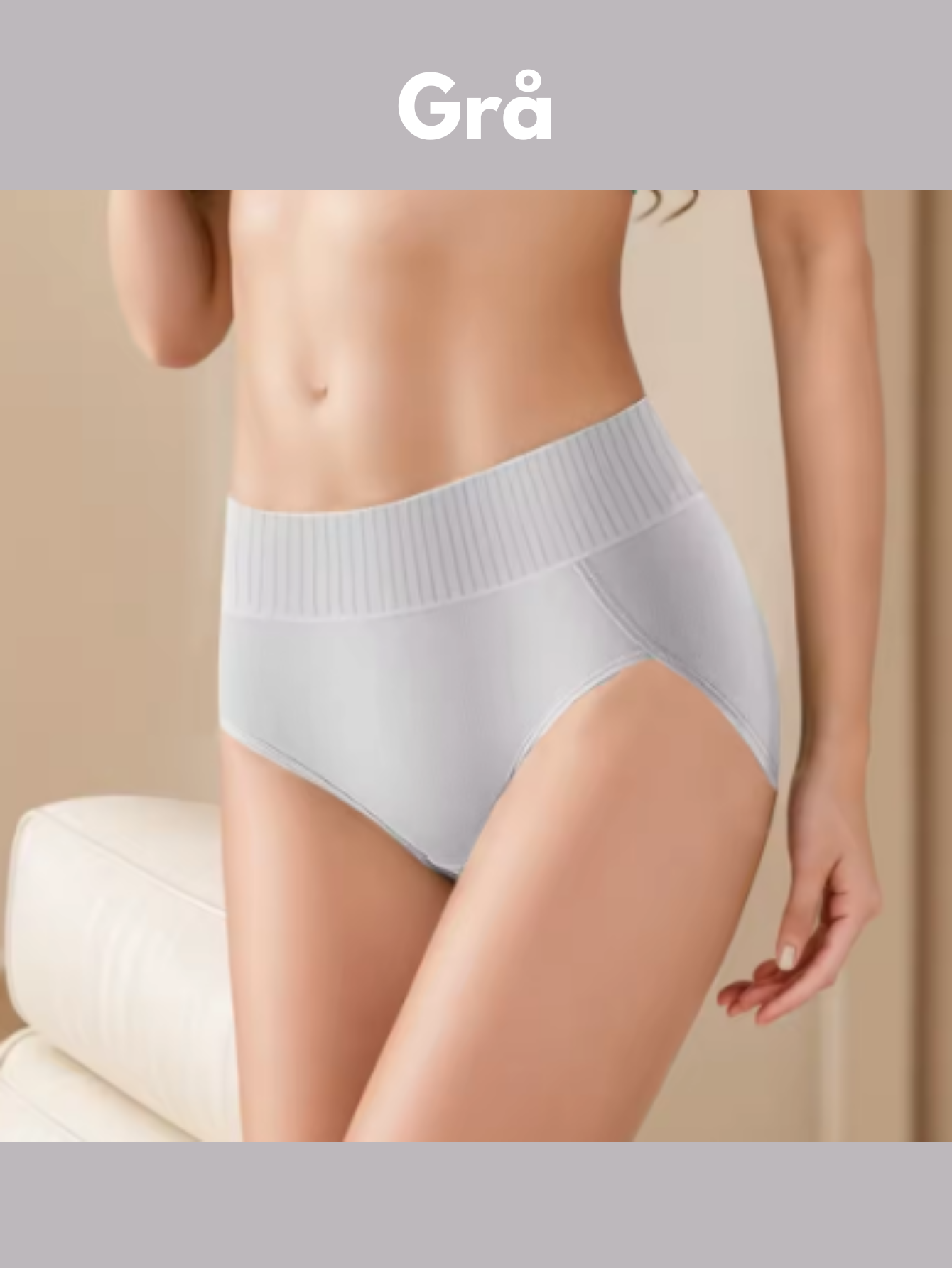 Högmidjade stretchiga underkläder för kvinnor - Mjuka bomullstrosor