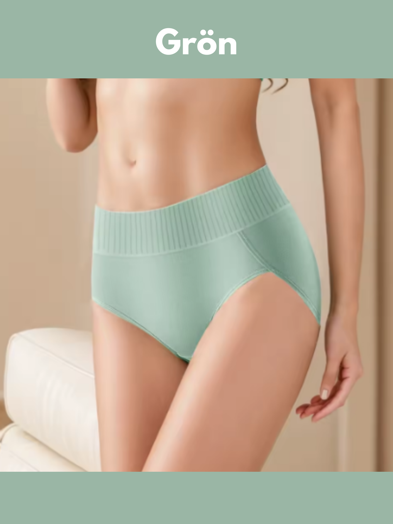 Högmidjade stretchiga underkläder för kvinnor - Mjuka bomullstrosor