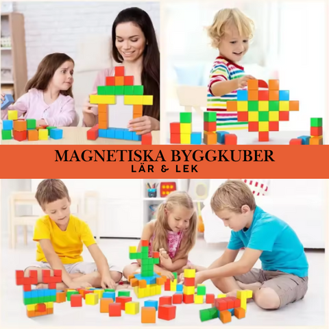 Magnetiska byggklossar för småbarn - STEM Montessori-leksaker