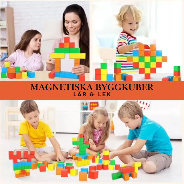 Magnetiska byggklossar för småbarn - STEM Montessori-leksaker