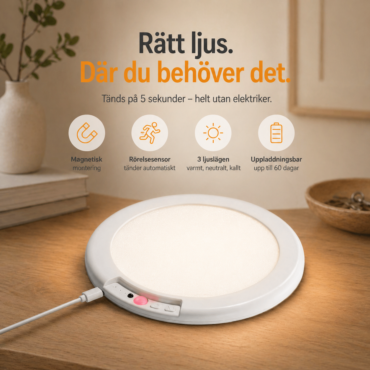 VELORA™ Sensor Taklampa (2-Pack)