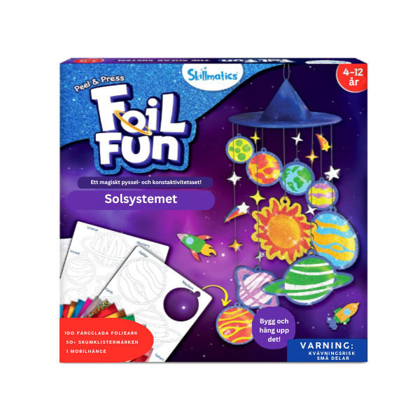 Foil Fun™ – Julpyssel utan kladd! 2-pack glittriga konst- & pysselkit för barn