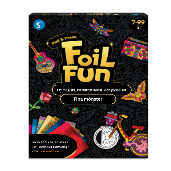 Foil Fun™ – Julpyssel utan kladd! 2-pack glittriga konst- & pysselkit för barn
