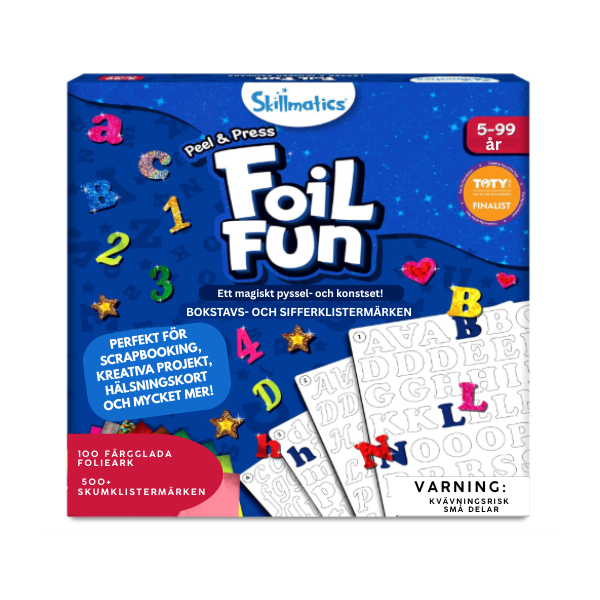 Foil Fun™ – Julpyssel utan kladd! 2-pack glittriga konst- & pysselkit för barn