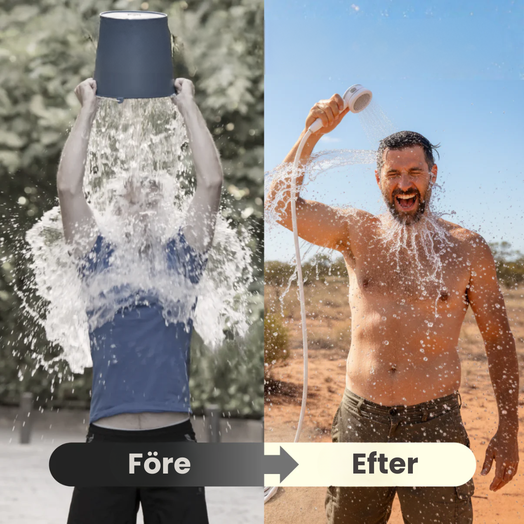 Mobilt Vattensystem: Kit med Slang & Munstycken för Trädgård, Dusch & Terrass