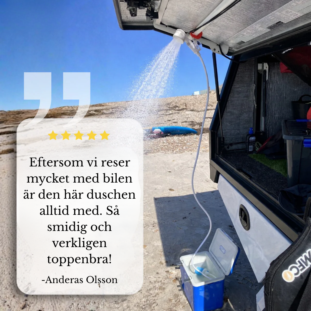 Mobilt Vattensystem: Kit med Slang & Munstycken för Trädgård, Dusch & Terrass