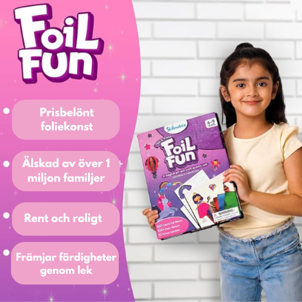 Foil Fun™ – Julpyssel utan kladd! 2-pack glittriga konst- & pysselkit för barn
