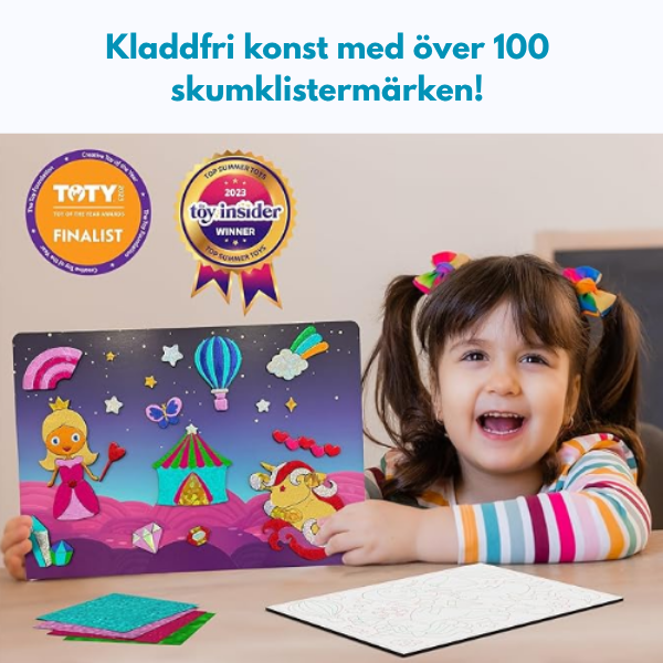 Foil Fun™ – Julpyssel utan kladd! 2-pack glittriga konst- & pysselkit för barn