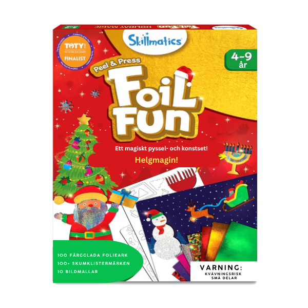 Foil Fun™ – Julpyssel utan kladd! 2-pack glittriga konst- & pysselkit för barn