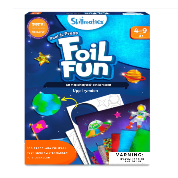 Foil Fun™ – Julpyssel utan kladd! 2-pack glittriga konst- & pysselkit för barn