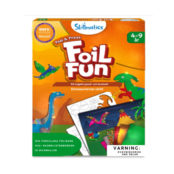 Foil Fun™ – Julpyssel utan kladd! 2-pack glittriga konst- & pysselkit för barn