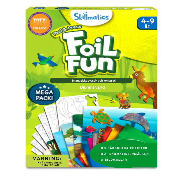 Foil Fun™ – Julpyssel utan kladd! 2-pack glittriga konst- & pysselkit för barn