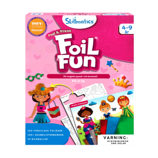 Foil Fun™ – Julpyssel utan kladd! 2-pack glittriga konst- & pysselkit för barn