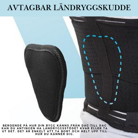 Ryggstöd med ländryggskudde – lindrar ryggsmärta snabbt