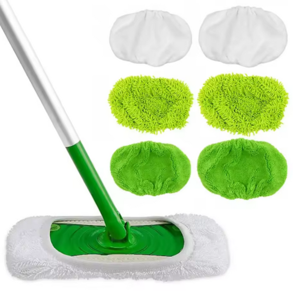 Återanvändbara mikrofibermoppdukar – kompatibla med Swiffer