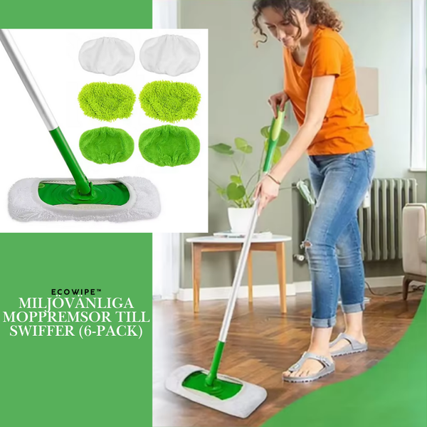Återanvändbara mikrofibermoppdukar – kompatibla med Swiffer