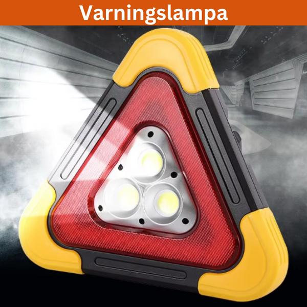 3-i-1 Solcellsdriven Varnings Triangel – Säkerhet vid Nödlägen