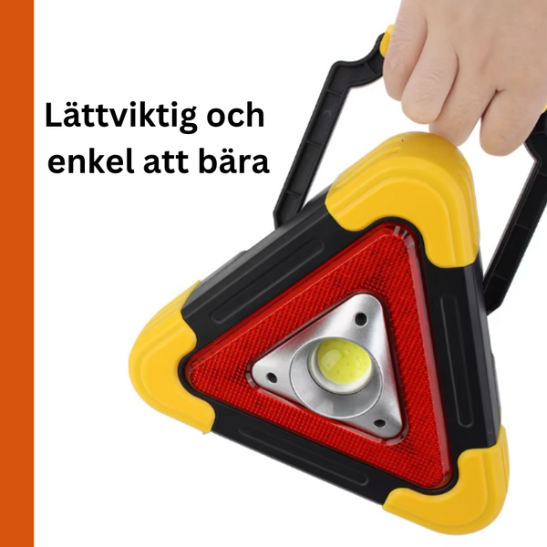 3-i-1 Solcellsdriven Varnings Triangel – Säkerhet vid Nödlägen