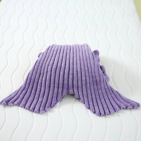 CozyMermaid Filt – Mjuk, Handstickad, Sjöjungfru Design