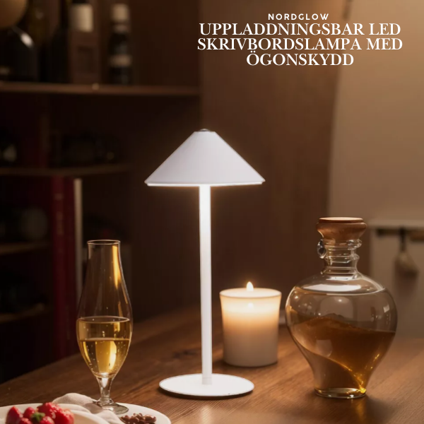 Sladdlös, Dimbar & Uppladdningsbar LED Skrivbordslampa med Ögonskydd