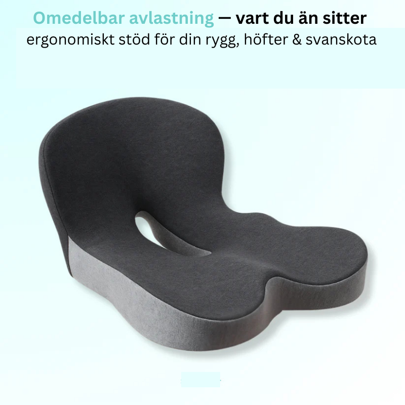 Avlastande™ Sittkudde – Lindrar smärta i ländrygg, höft & svanskota