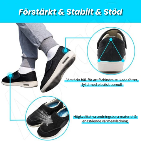 DiabetesSkor™ – För svullna och smärtsamma fötter utan tryck