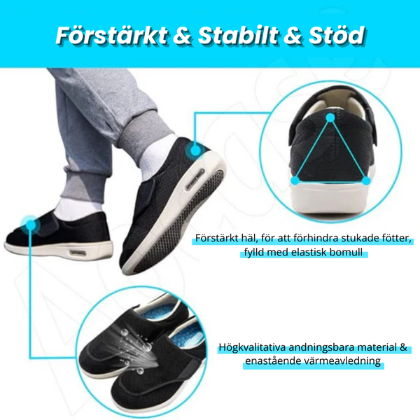 DiabetesSkor™ – För svullna och smärtsamma fötter utan tryck