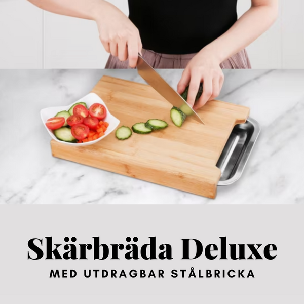 Allt-i-ett skärbräda med förvaring, bricka & organisatör