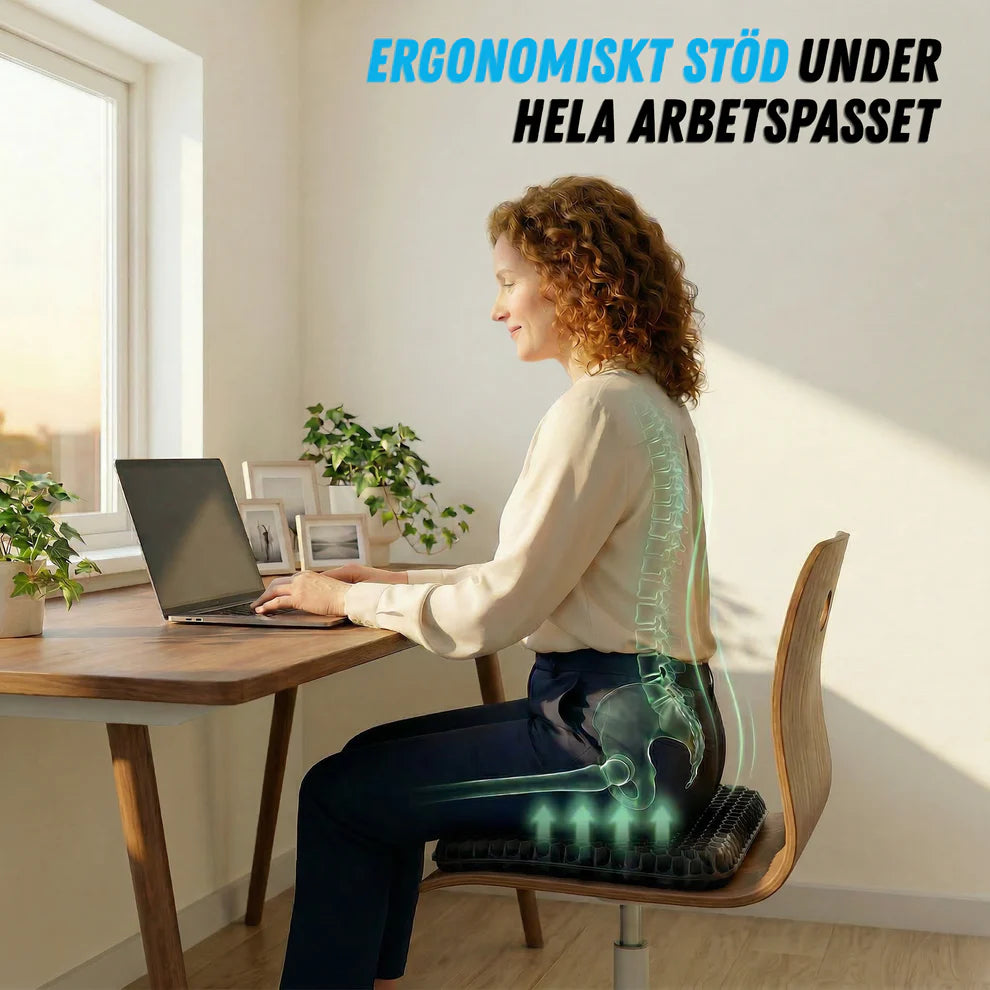 Smärtlindrande gelkudde för rygg, höfter & svanskota