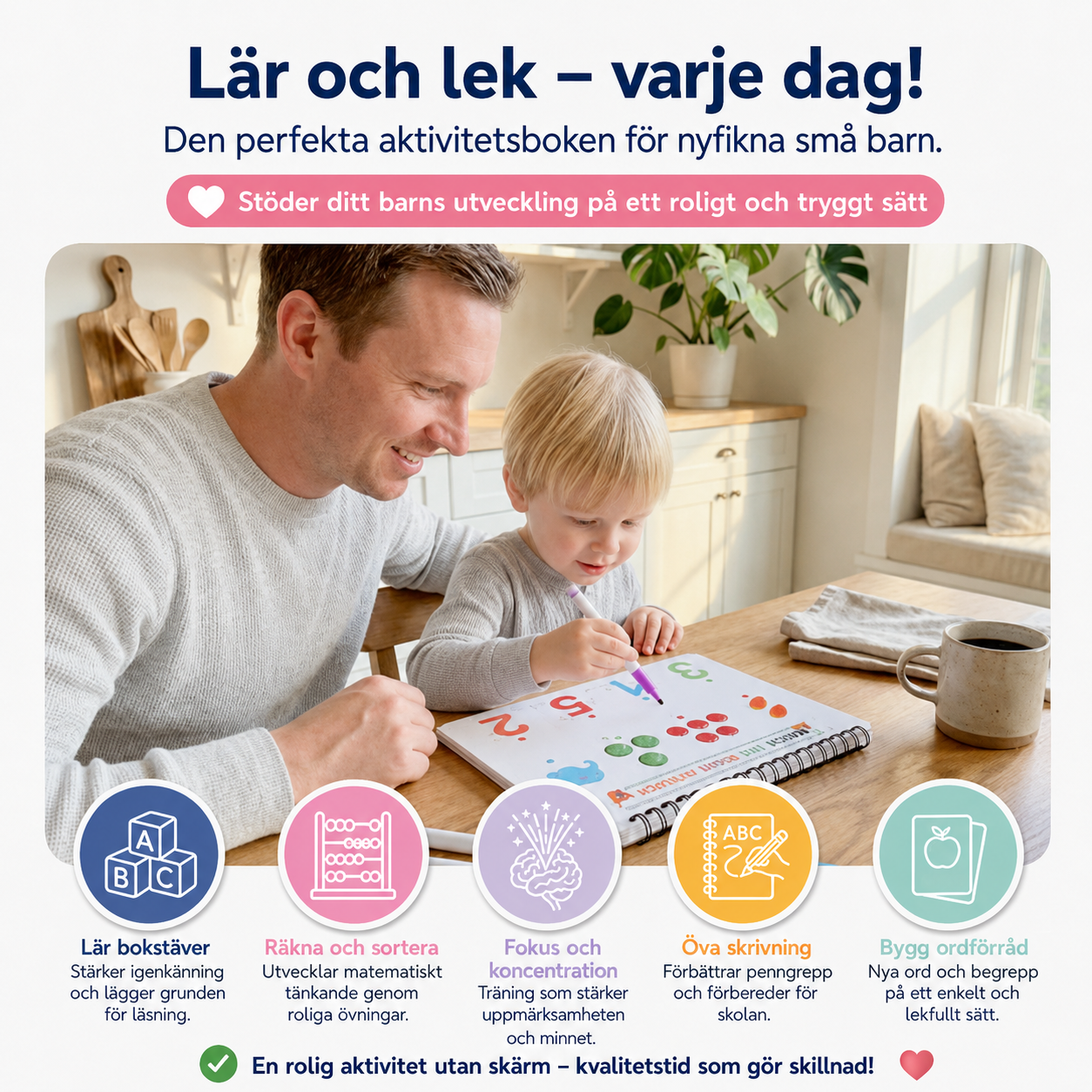 Min Upptäckarbok™ – 30 roliga och utvecklande aktiviteter | Nyhet i Sverige