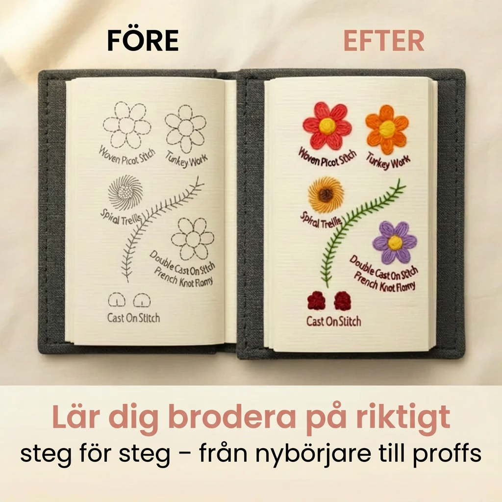 StygnBiblioteket™ Lär dig brodera steg för steg – komplett kit ingår