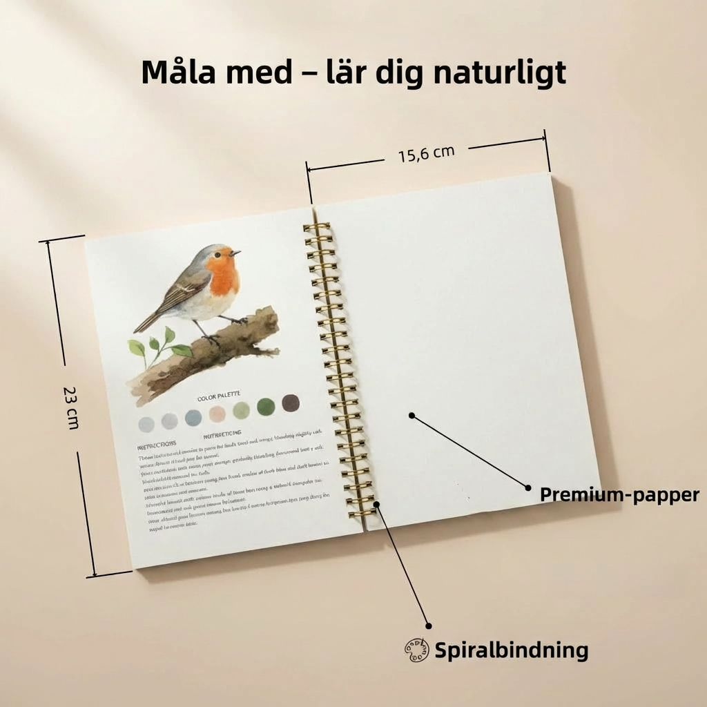 Akvarellmålarbok för avkoppling