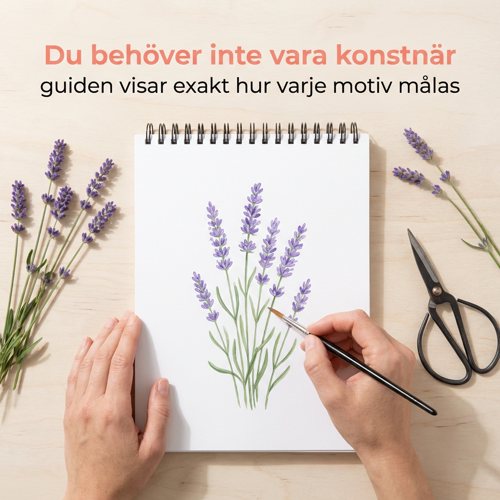 Akvarellmålarbok för avkoppling