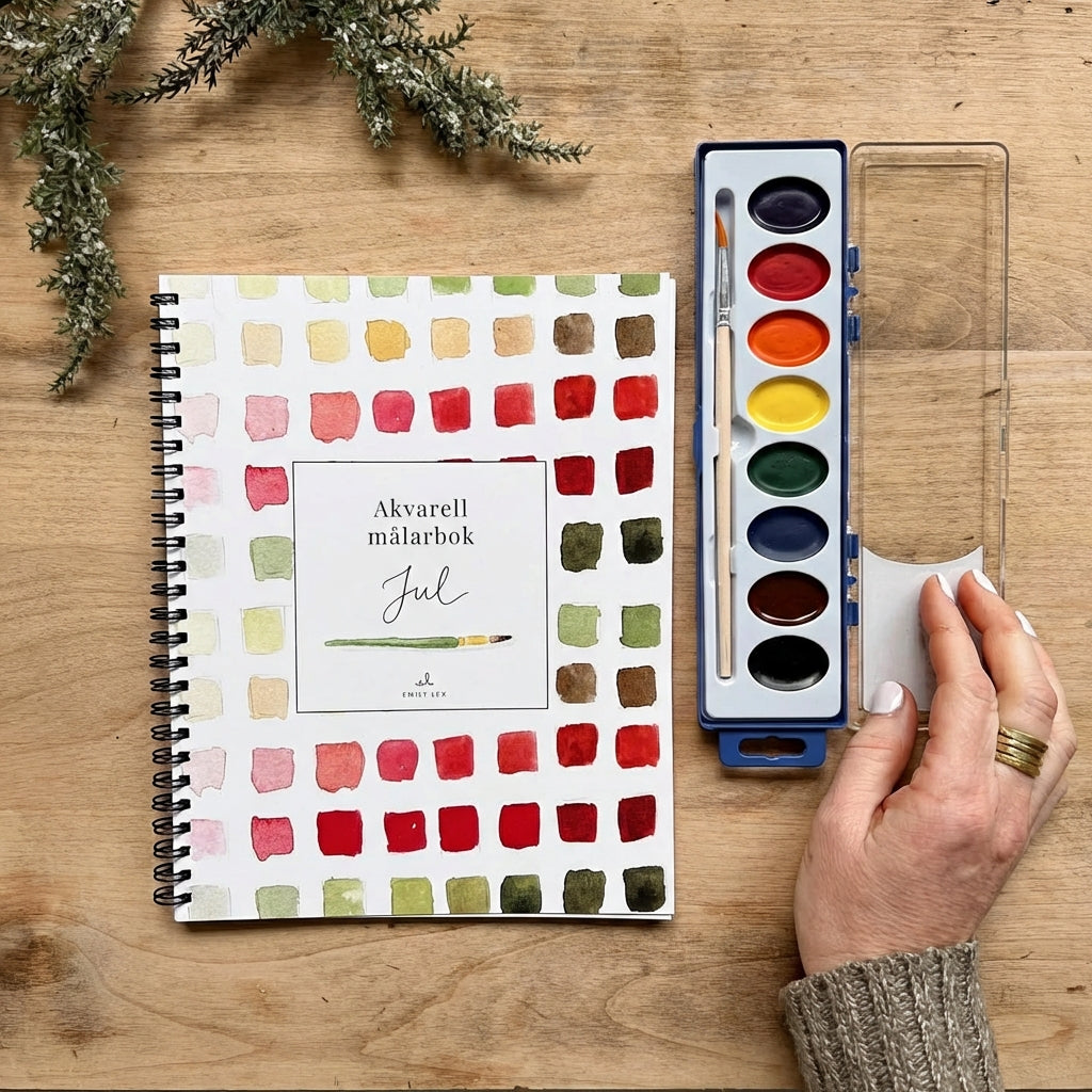 Akvarellmålarbok för avkoppling